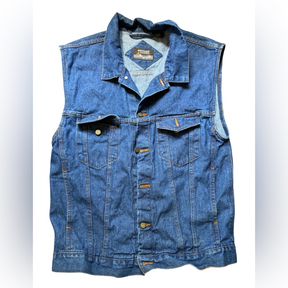 OUTLAW Like New Western Wear Men’s Denim Vest | Size XL